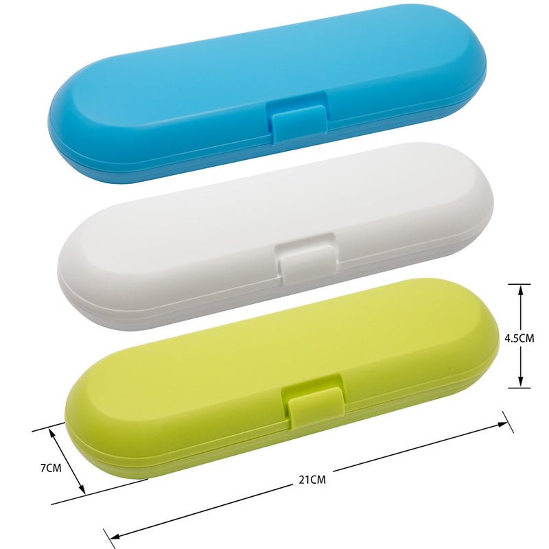 Nincha Plastic Electric Toothbrush Travel Case for Oral-B Pro Series, 3 packs (White&Blue&Green) - Image 2